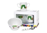 from Royal Worcester Royal Worcester The Very Hungry Caterpillar 3-Piece Breakfast Set includes Bowl/Double Handled Mug/Spoon Model VHC5601-X