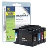 4 x Moreinks Black + Colour Compatible Printer Ink Cartridges to Replace Brother LC1240 / LC1220 (Black, Cyan, Magenta, Yellow)