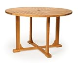 60 Inch Round Dining Table - Teak - Caluco - 50-109