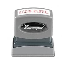 SHACHIHATA INC Confidential Ink Stamp, 1/2 x 1-5/8 Inches, Red Ink (XST1130)