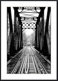 4Th Iron Train Bridge - New Hampshire by Chris Williamson 24.00X32.00 Framed with Black Metal Frame