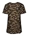 ASMAX HaoDuoYi Womens Camo Camouflage Jersey Longer V Neck Top Tee T Shirt(Medium,Camo)