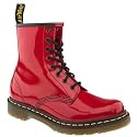 Dr Martens 8 Tie Boot - 6 Uk - Red - Patent