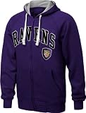 Baltimore Ravens Purple Step One Full Zip Hoodie Sweatshirt (Large)