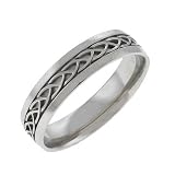 Woven Celtic Knot Band Ring Stainless Steel