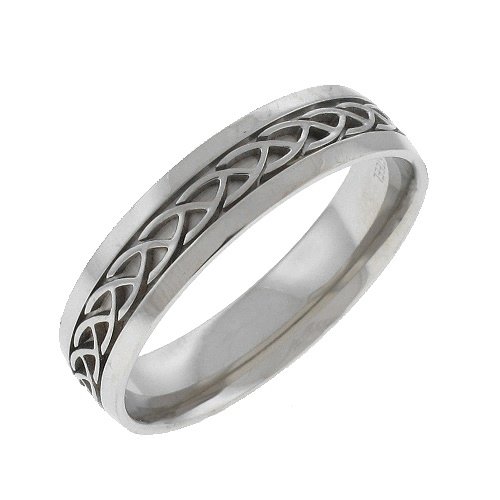 Sales Woven Celtic Knot Band Ring Stainless Steel