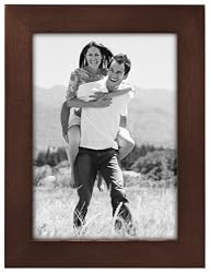 Malden Linear Wood 5-by-7-Inch Picture Frame, Walnut