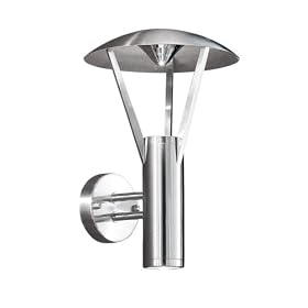 Eglo  87096A Roofus, Stainless Steel, 2-Light Wall Light Fixture