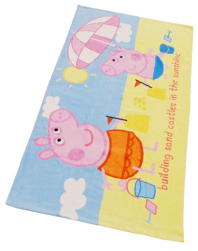 Character World Peppa Pig Building Sand Castles Towel