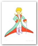 The Little Prince and his Cape by Antoine de Saint Exupery 14.5"x13.5" Art Print Poster