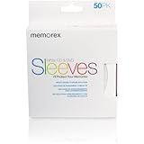 Memorex CD/DVD Sleeves Paper with Window Cut-OutandBack Flap 50-Pack