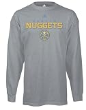 Denver Nuggets Grey adidas True Logo Long Sleeve T-Shirt