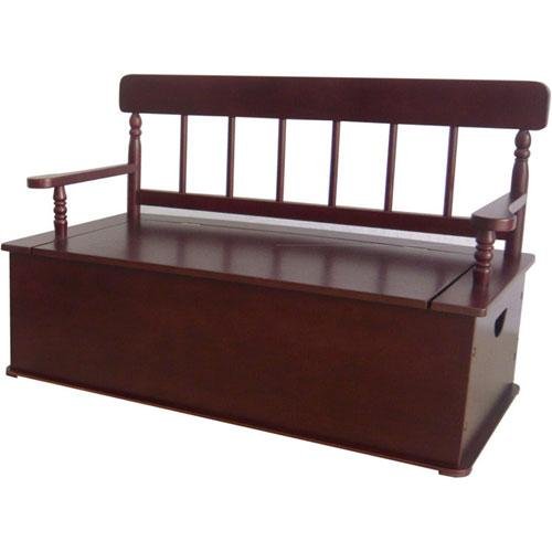 Levels of Discovery Simply Classic Cherry Finish Bench Seat w/ Storage 41tdDxqUM%2BL Levels of Discovery Simply Classic Cherry Finish Bench Seat w/ Storage