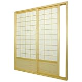 SingleSidedSlidingDoorShojiRoomDividerinNatural