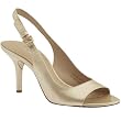 Via Spiga Beige Leather 'Isabel' Slingback Peep Toe Pump