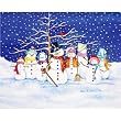 Magic Slice Non-slip Flexible Cutting Board, Gourmet Size 12" X 15", Snowmen Group By Kathleen Parr Mckenna