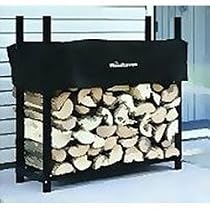8' Firewood Rack - 1/2 Cord Capacity (Black) (4'H x 8'W x 14'D)