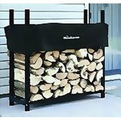 10' Firewood Rack - 1 2 Cord Capacity (Black) (4'H x 10'W x 14D)