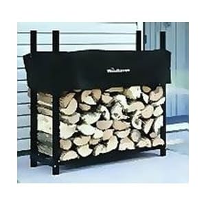 10' Firewood Rack - 1 2 Cord Capacity (Black) (4'H x 10'W x 14D)