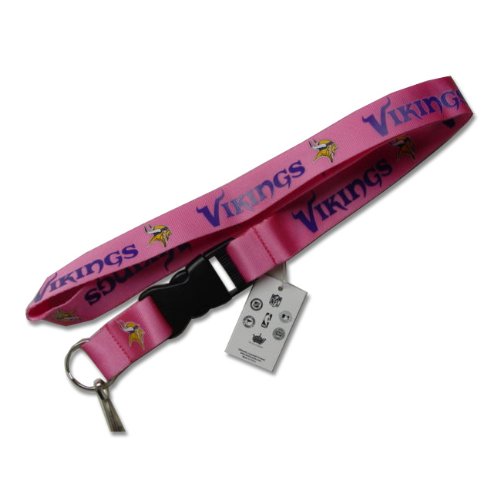Minnesota Vikings Lanyard Keychain Id Holder Ticket - Pink