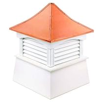 Cupola vinyl copper white Coventry 18in square x 24in high