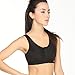 Yvette Zip Front Sports Bra #6015, Black, 40D