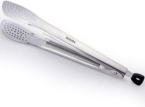 Premium Fine Dinning Tongs - Xiety 12 inches Stainless Steel Locking Tool Kitchen Tongs