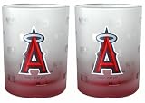 Los Angeles Angels Frosted Rocks Glass (13.5-Ounce, Set of 2)