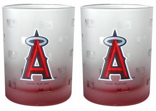 Los Angeles Angels Frosted Rocks Glass (13.5-Ounce, Set of 2)