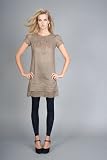 Button Front Cute Mocha Dresses by Trinity