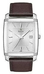 Bulova 96B122 Men's Dress Watch Leather Strap Watch