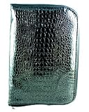 Black Croco Print Jewelry Carrying Case