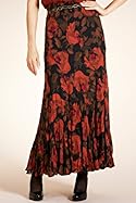  Per Una Rose Print Chiffon Skirt with Belt