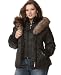 Apple Bottoms Plus Size Coat, Puffer with Faux Fur Hood