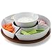LAZY SUSAN 6 PIECE ROUND PORCELAIN SET