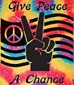 Give Peace a Chance ~ Tie Dye Tapestry ~Approx 40 X 45 Inches