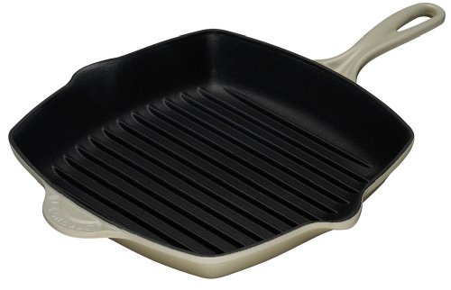 Le Creuset Cast Iron Square Grillit, Almond, 20 cm