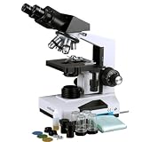AmScope Compound Binocular Microscope 40x-2000x + 1.3 MP Camera