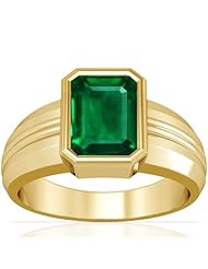 14K Yellow Gold Emerald Cut Emerald Solitaire Ring (GIA Certificate)