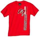 NFL Boys' Tampa Bay Buccaneers Vertical Presence Tee Shirt (Red, Medium)