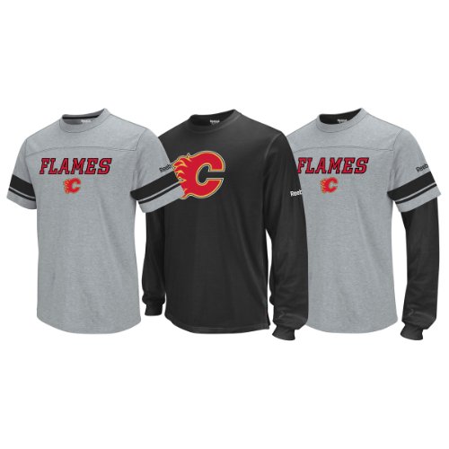 Calgary Flames Option II 3 In 1 Long Sleeve T-Shirt Combo Pack Size L