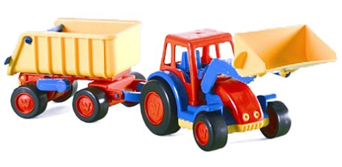 Childrens Toyshop  Spielwaren : Wader 36130 - BASICS Traktor mit Anhänger