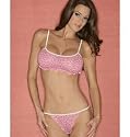 Animal Print Mesh Cami Top and thong panty lingerie Set