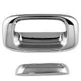 High Quality Replacement Chrome Tailgate Handle Cover Set Without Keyhole for 99 00... by Astra Security