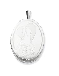Sterling Silver 20mm My Love Oval Locket