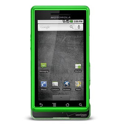 Best Price GTMax Green Durable Rubber Hard Snap On Crystal Cover Case for Verizon Motorola Droid A855 CDMA Cell Phone