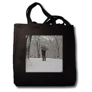 Kike Calvo New York - Man Protecting Himself From The Snow Under A Black Umbrella - Tote Bags