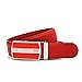 Xhtang Men's Automatic Buckle Ratchet Belt 115cm Red