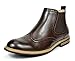Bruno MARC BERGEN-05 Men's Classic Wing-tip Perforated Leather Lining Chelsea Ankle Boots