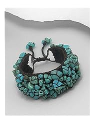 Cotton Waxed Thread Turquoise Bracelet